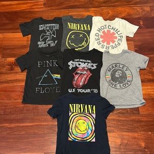 Band tees!! Lot of 7 toddler 3T